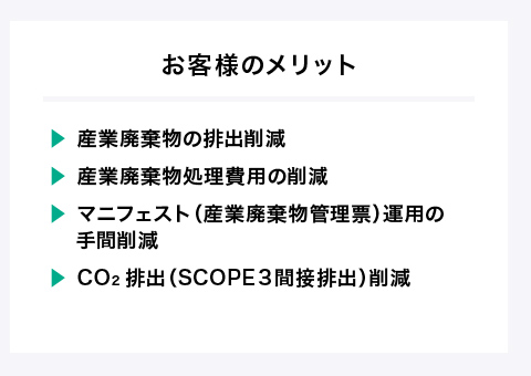お客さまのメリット
